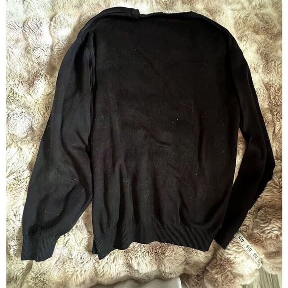 ST CROIX GRADUATED BOXES CREW NECK SWEATER, Geometric, XL, Black,squares,preppy - Picture 11 of 11